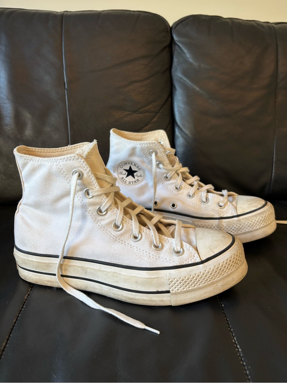 Converse Platform High-Top White Sneakers